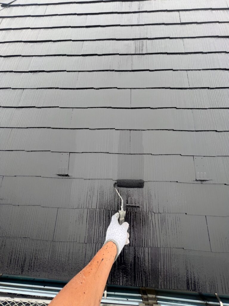 屋根上塗り