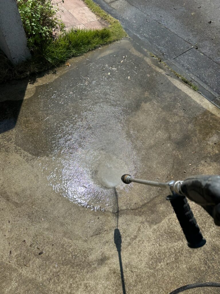 土間コンクリート洗浄
