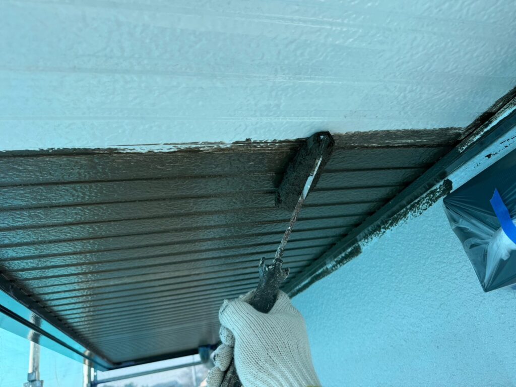 軒天中塗り<br />
